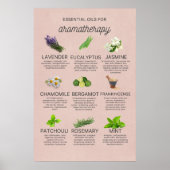 Sommige etherische oliën en hun eigenschappen poster (Voorkant)
