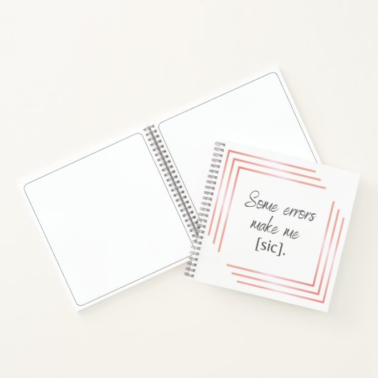 Sommige fouten Chic Square Notitieboek (Binnen)