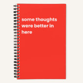 Sommige gedachten waren hier beter notitieboek (Voorkant)