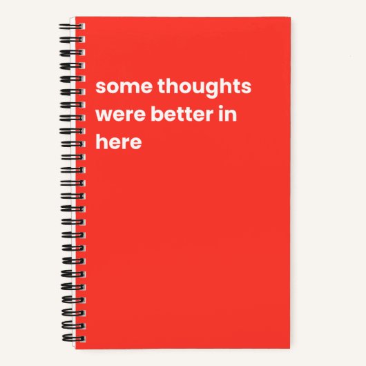 Sommige gedachten waren hier beter notitieboek (Voorkant)