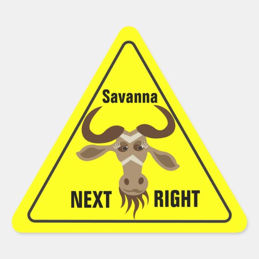 Sommige GNU Stuff_road sign_Savanna Volgende Recht Sticker (Voorkant)
