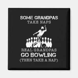 Sommige Grandpas nemen Naps Real Grandpas Go Bowli Magneet