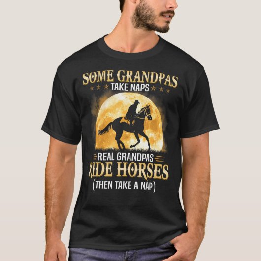 Sommige Grandpas nemen Naps Real Grandpas Ride Hor T-shirt (Voorkant)