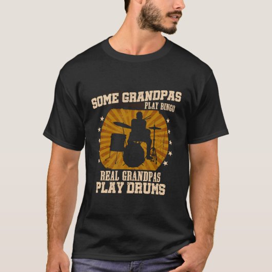 Sommige Grandpas spelen Bingo Real Grandpas Play D T-shirt (Voorkant)