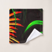 Sommige grasbladeren, brandkleuren in "bloempitten bad handdoek (Wasdoekje)