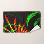 Sommige grasbladeren, brandkleuren in "bloempitten bad handdoek (Handdoek)