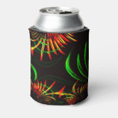 Sommige grasbladeren, brandkleuren in "bloempitten blikjeskoeler (Blikje Achterkant)