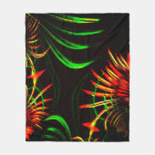 Sommige grasbladeren, brandkleuren in "bloempitten fleece deken (Voorkant)