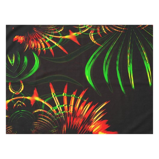 Sommige grasbladeren, brandkleuren in "bloempitten tafelkleed (Voorkant (Horizontaal))