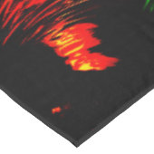 Sommige grasbladeren, brandkleuren in "bloempitten tafelkleed (Gekanteld)