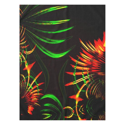 Sommige grasbladeren, brandkleuren in "bloempitten tafelkleed (Voorkant)