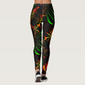 Sommige grasbladeren en bloempitten leggings (Achterkant)