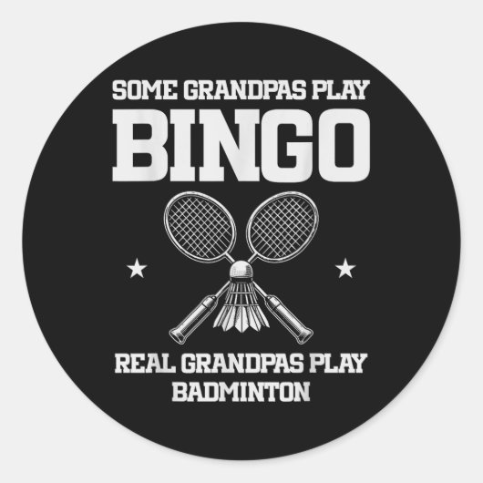 Sommige grootvaders spelen bingo Echte grootvaders Ronde Sticker (Voorkant)