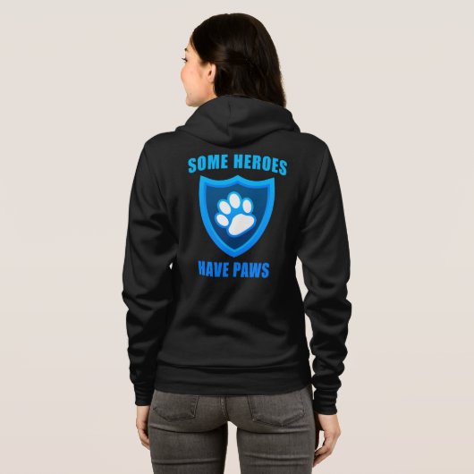 Sommige helden hebben poten: Service Search & Resc Hoodie (Achterkant volledig)