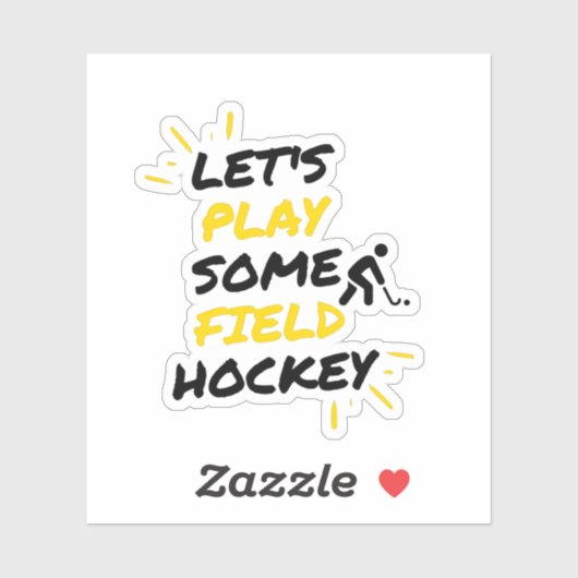 sommige hockey spelen sticker (Vel)