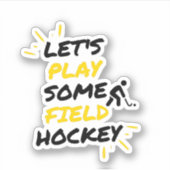 sommige hockey spelen sticker (Voorkant)