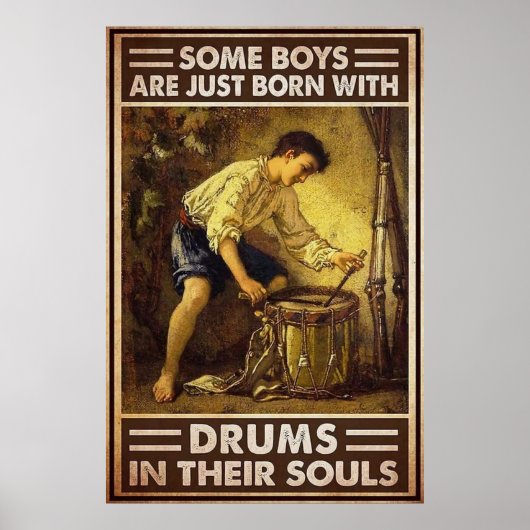 Sommige jongens zijn gewoon geboren met drums in h poster (Voorkant)