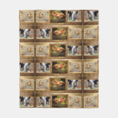 Sommige kippen en een paardenbanket fleece deken (Voorkant)