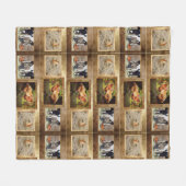 Sommige kippen en een paardenbanket fleece deken (Voorkant (Horizontaal))