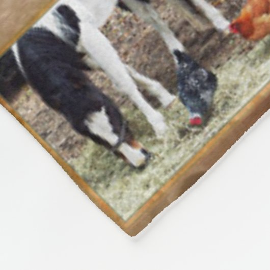 Sommige kippen en een paardenbanket fleece deken (Hoek)
