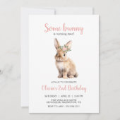 Sommige konijn bloemenkinderen verjaardagsfeestje  kaart (Voorkant)