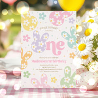 Sommige konijn Daisy Bloemen Pastel Lente 1e Verja
