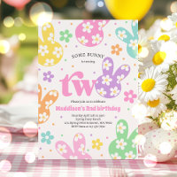 Sommige konijn Daisy Bloemen Pastel Lente 2e Verja