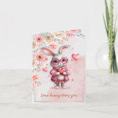 Sommige konijn houdt van je roze konijntje Valenti Kaart (Voorkant)