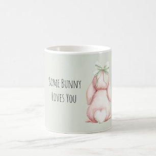 Sommige Konijn Houdt Van Jou Minten Strik Hart Sta Koffiemok