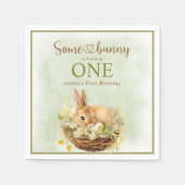 Sommige konijn is één 1e verjaardag servet (Voorkant)