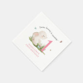 Sommige konijn is een 1e verjaardag viering servet (Hoek)