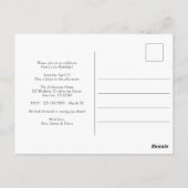 Sommige konijn is een blauwe 1e verjaardag uitnodi briefkaart (Achterkant)