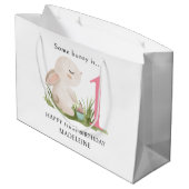 Sommige konijn is een gepersonaliseerde 1e verjaar groot cadeauzakje (Achterkant Gekanteld)