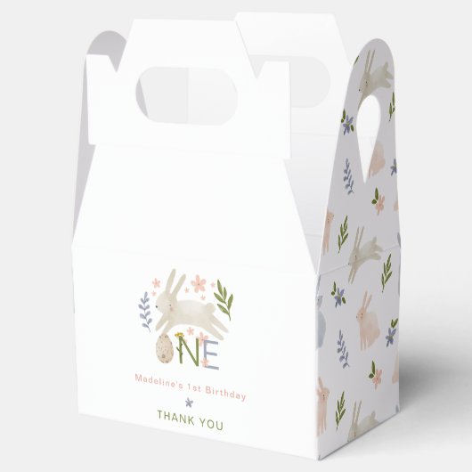 Sommige konijn is een meisje 1e verjaardag dank je bedankdoosjes (Geopend)