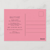 Sommige konijn is een roze 1e verjaardag uitnodigi briefkaart (Achterkant)