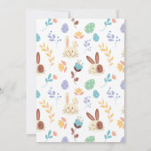 Sommige konijn Pasen 1e feestdag Verjaardag Blauw  Kaart (Achterkant)