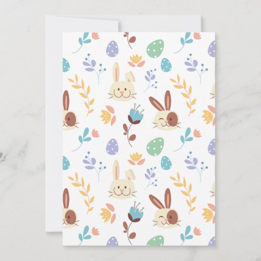 Sommige konijn Pasen 1e feestdag Verjaardag Blauw  Kaart (Achterkant)