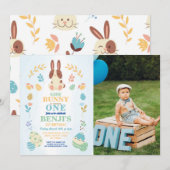 Sommige konijn Pasen 1e feestdag Verjaardag Foto u Kaart (Voorkant / Achterkant)