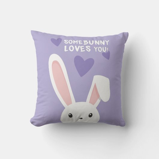 Sommige konijnen houden van je Cute Hearts Valenti Kussen (Voorkant)