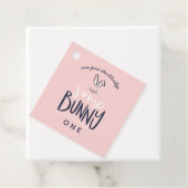 Sommige konijntje schattig roze kinderen verjaarda bedankjes labels (In situ)