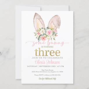 Sommige konijntjes draaien DRIE konijnenoren Kaart