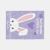 Sommige konijntjes houden van je Cute harten Kinde Fleece Deken (Voorkant (Horizontaal))