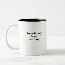 Sommige konijntjes houden van lesgeven tweekleurige koffiemok