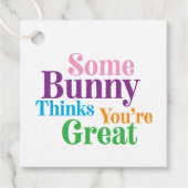 Sommige konijntjes vinden je een geweldig paascade bedankjes labels (Voorkant)