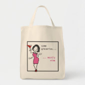 Sommige kruidenierswaren... voornamelijk wijnwijno tote bag (Voorkant)