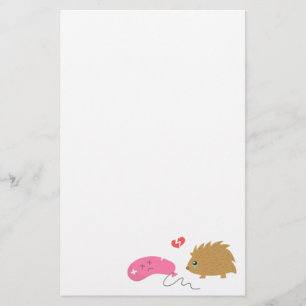 Sommige liefde is niet voorbestemd, grappige egel briefpapier