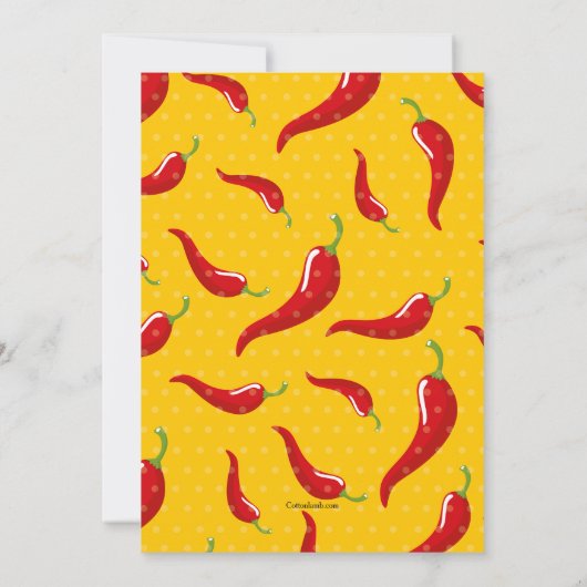 Sommige Liever Het Heet Chili Uitnodiging (Achterkant)