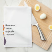 "Sommige Mannen zijn een recept voor rampen!" Kitc Theedoek (Quarter Fold)