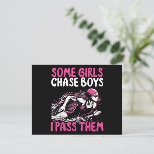 Sommige meisjes achtervolgen jongens als ik ze pas feestdagenkaart (Staand voorkant)