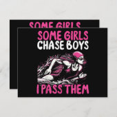 Sommige meisjes achtervolgen jongens als ik ze pas feestdagenkaart (Voorkant / Achterkant)